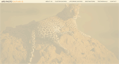 Desktop Screenshot of apexphotosafaris.com